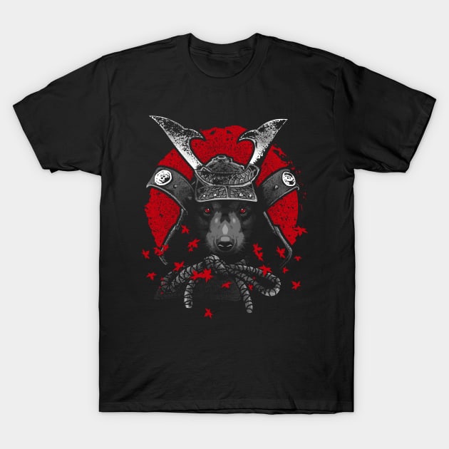 Samurai Bear T-Shirt by albertocubatas